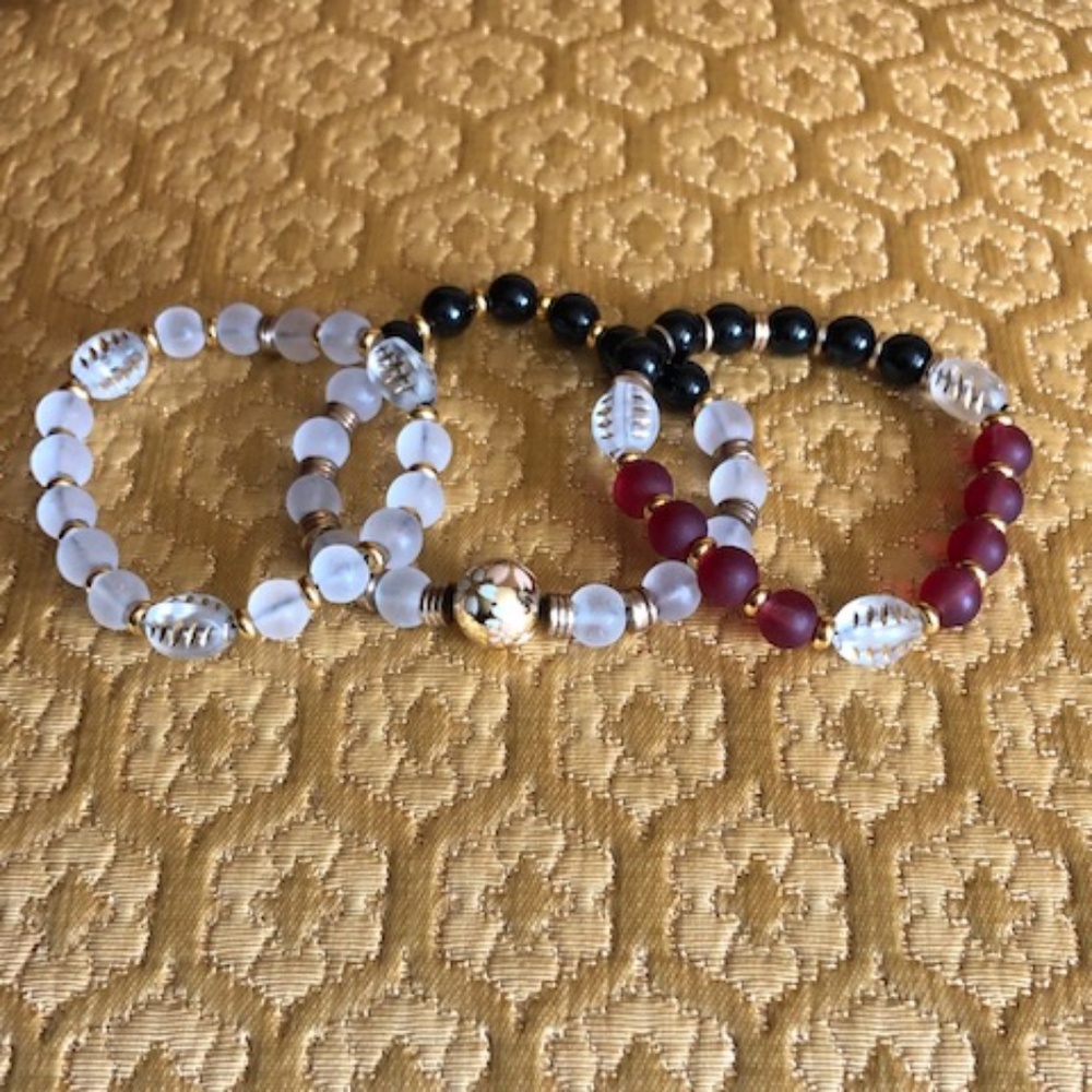 Holst + Lee Set of 3 Cloisonné Beaded Bracelets